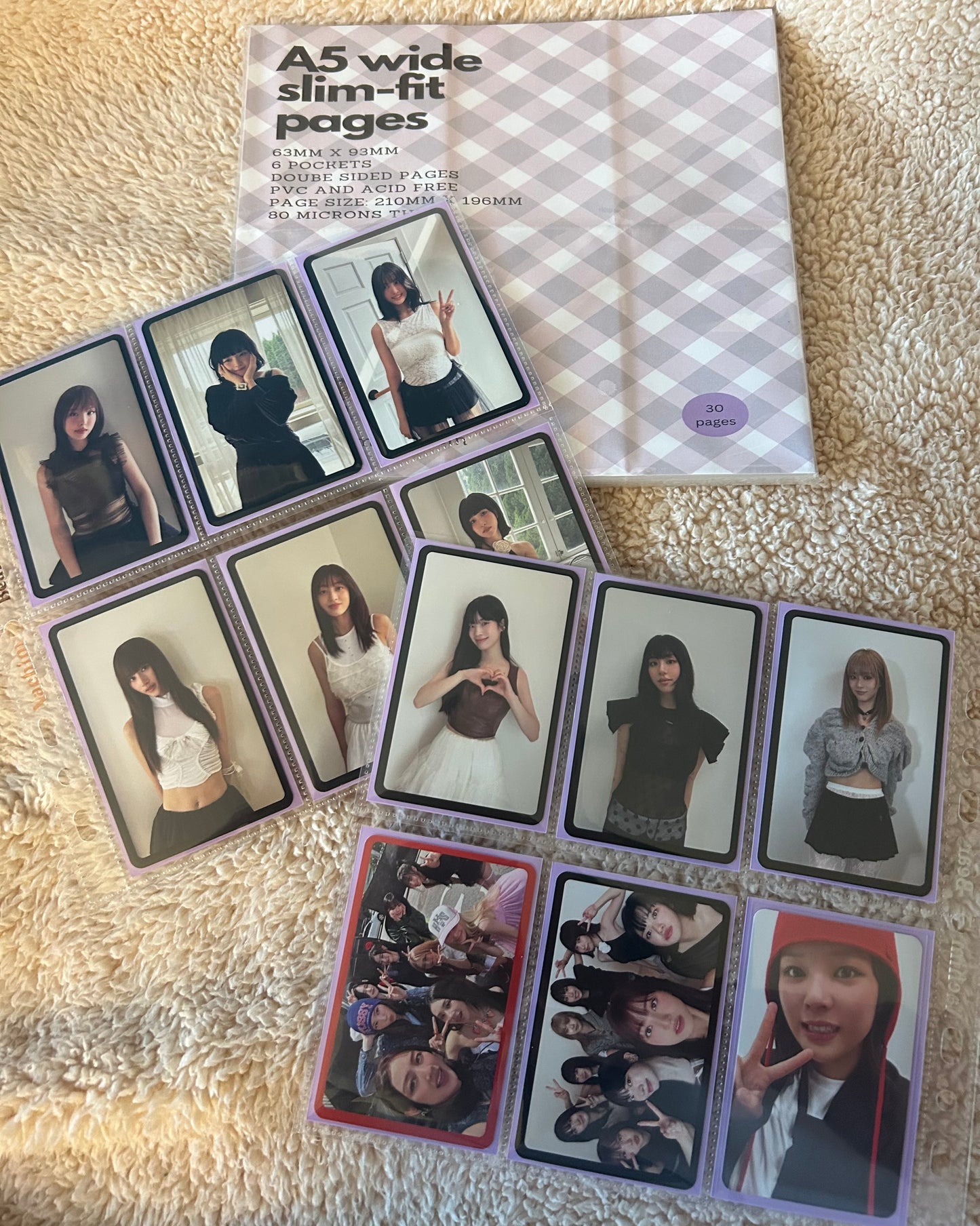 A5 Wide Slim-Fit Double Sided Photocard Binder Pages