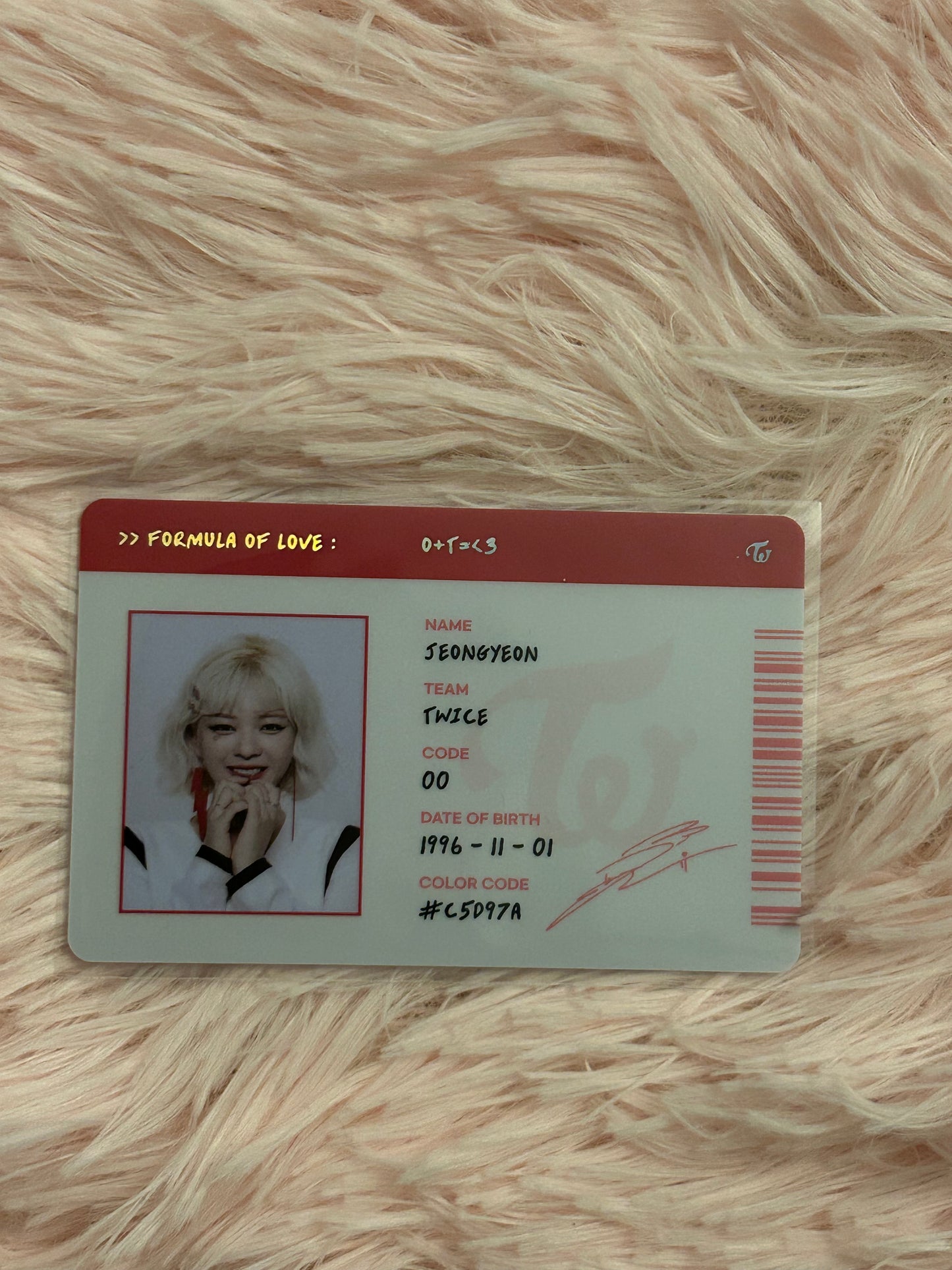 Twice Formula of Love Jeongyeon Photocards