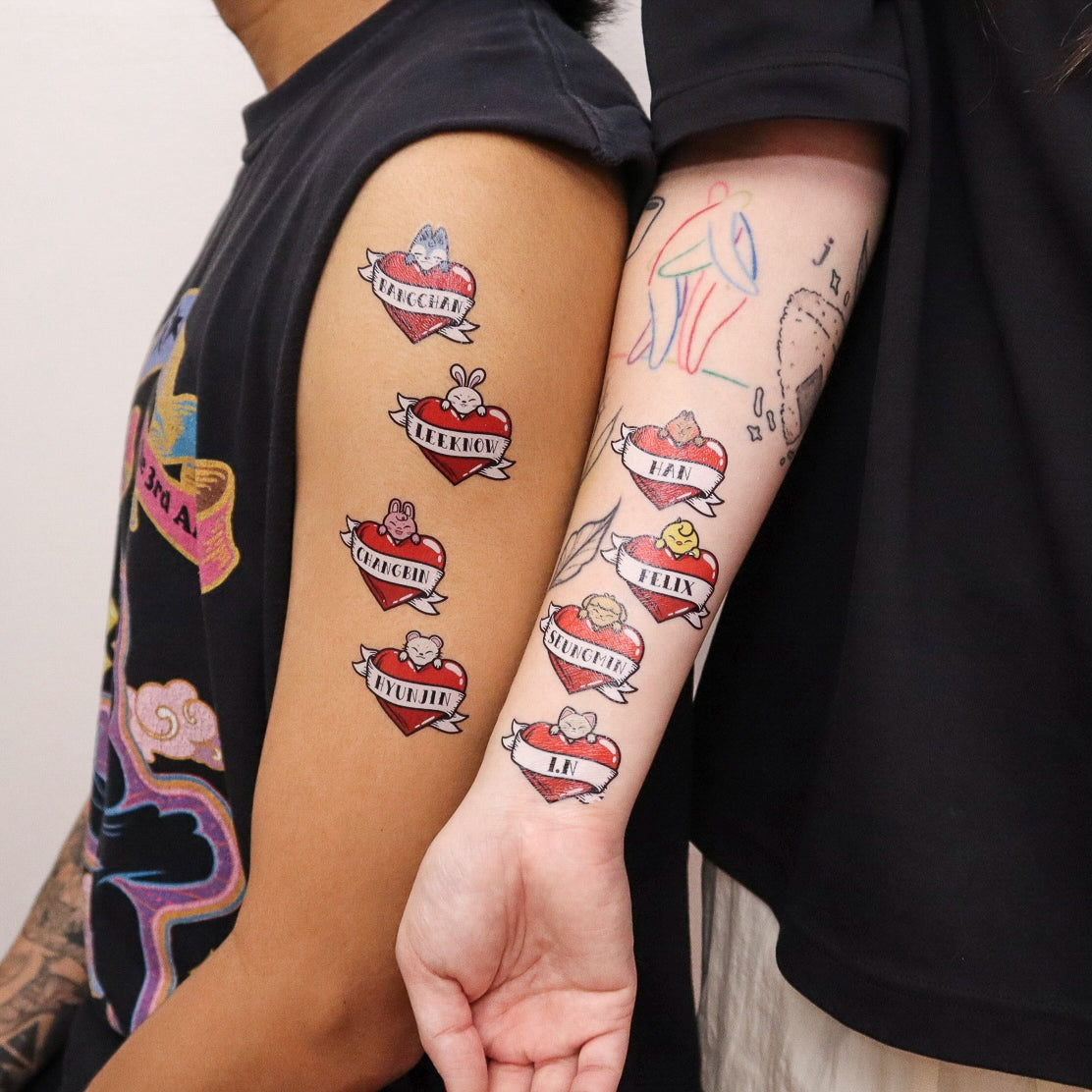 Sailor SKZOO Hearts Temp Tattoos