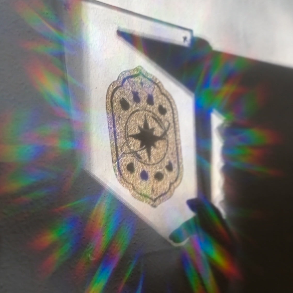 Stay’s Compass Rainbow Suncatcher Decal Sticker