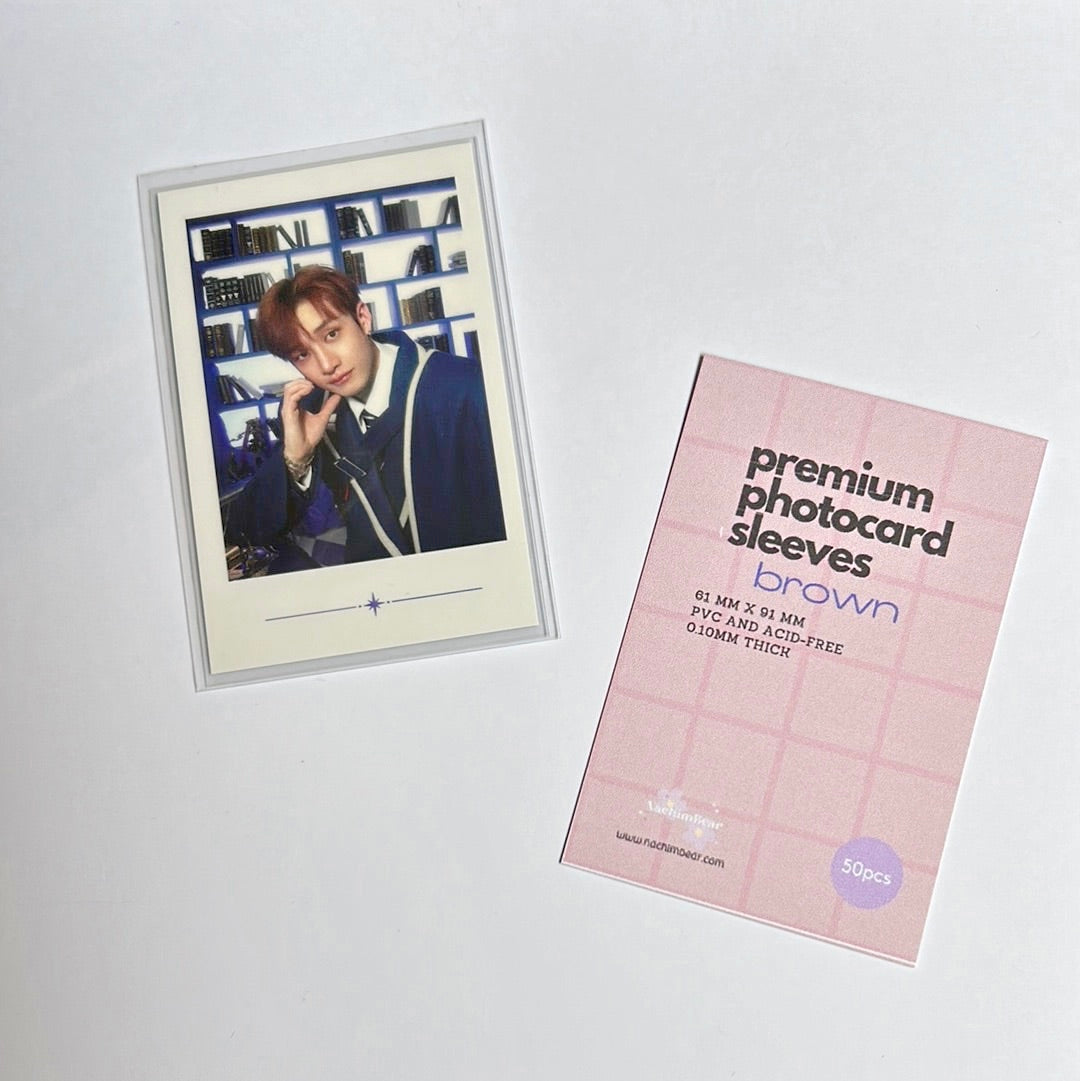 Premium Photocard Sleeves - Brown