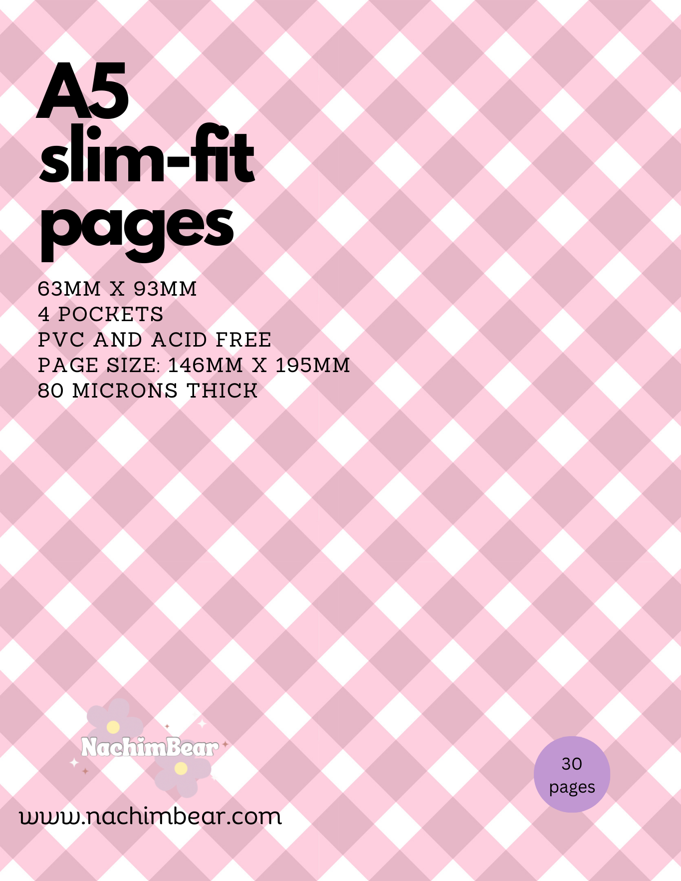 A5 Slim-Fit Photocard Binder Pages – NachimBear