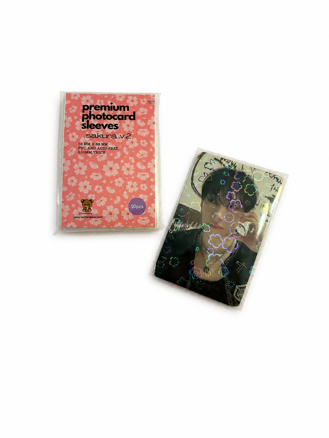 Holographic Photocard Sleeves - Sakura v.2