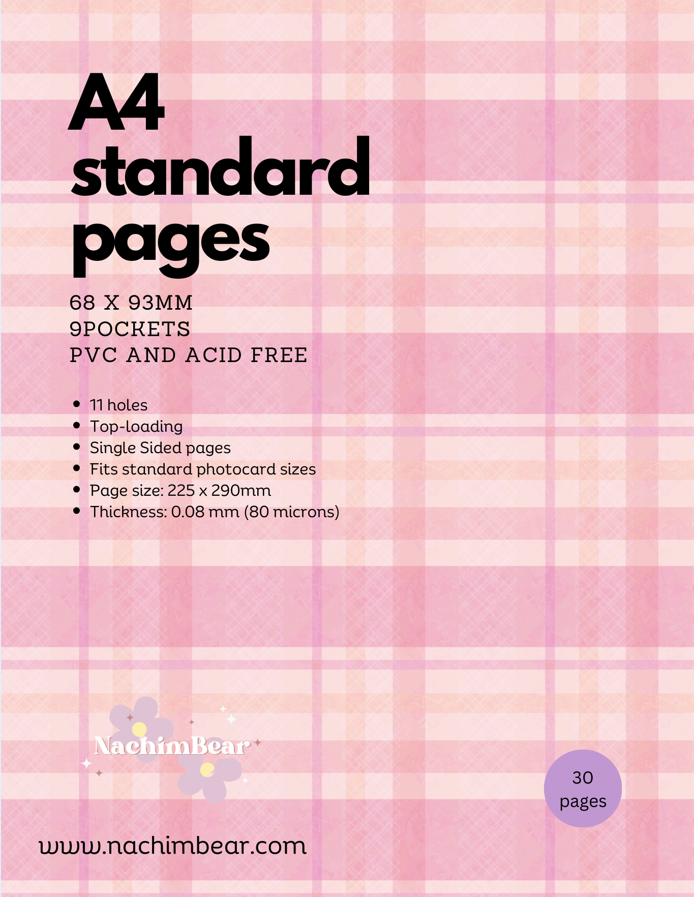 Standard Photocard Binder Pages