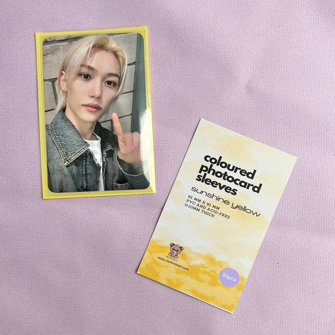 Sunshine Yellow Photocard Sleeves