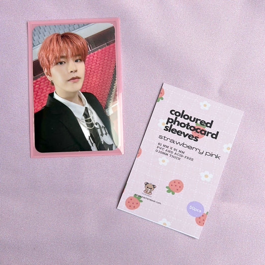 Strawberry Pink Photocard Sleeves