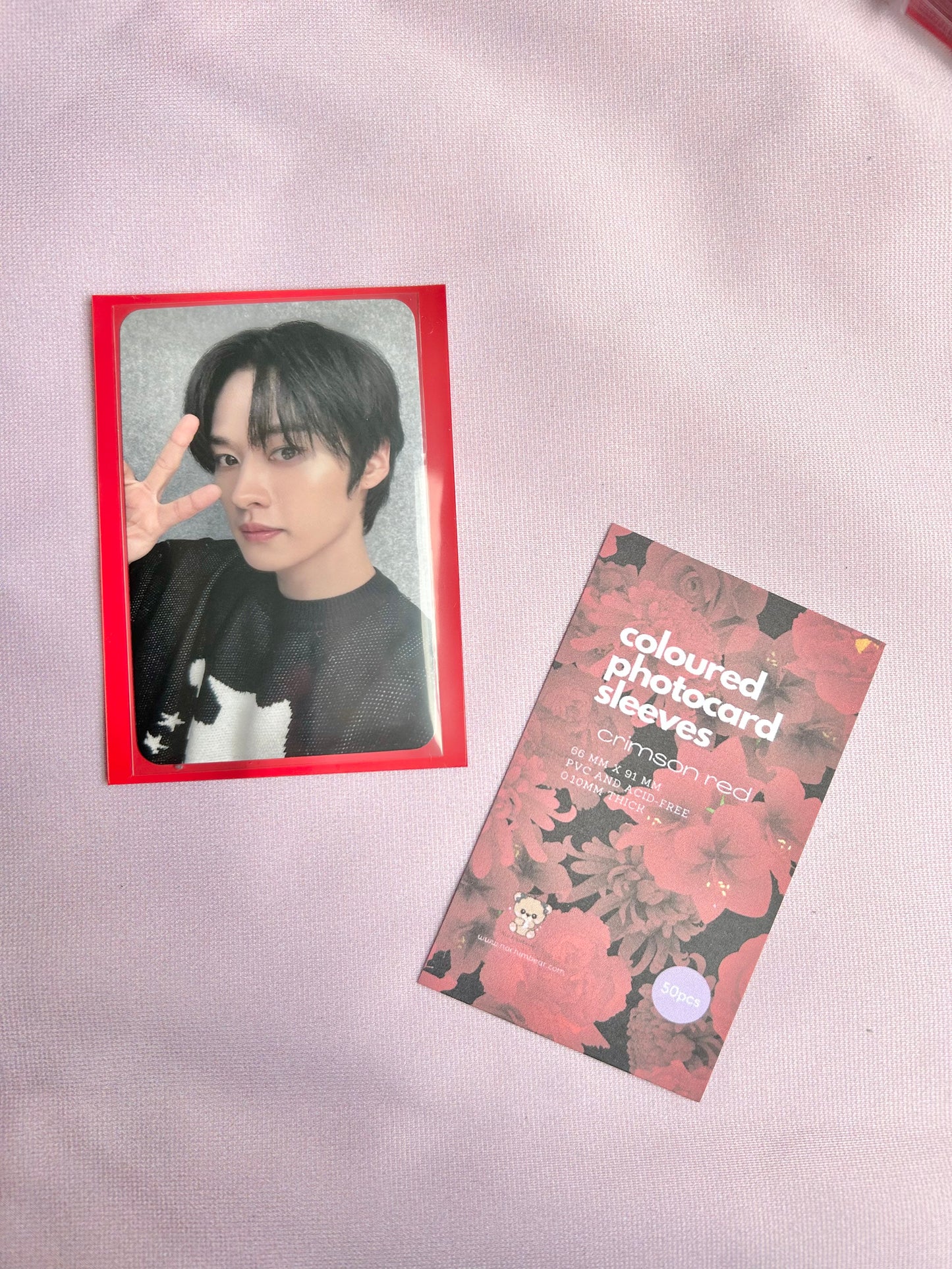 Crimson Red Photocard Sleeves