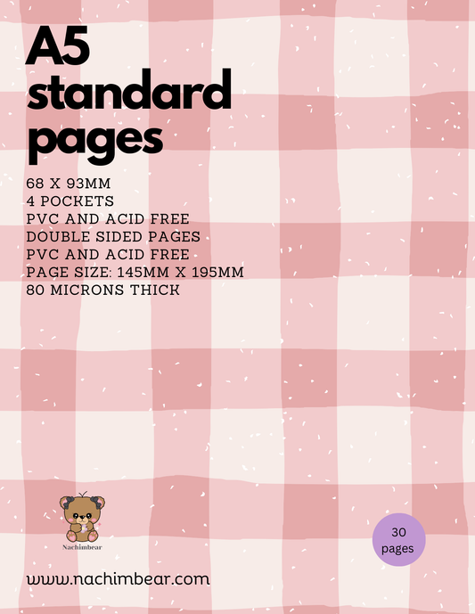 [PRE-ORDER] A5 Double Sided Standard Binder Pages