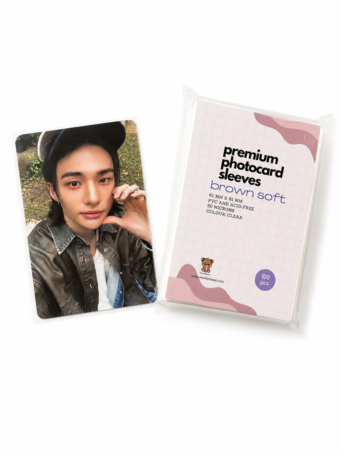 Premium Photocard Sleeves - brown soft