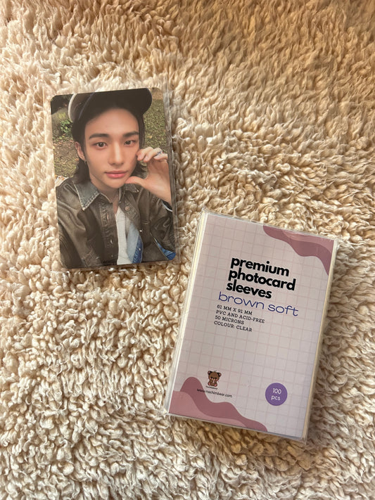 Premium Photocard Sleeves - brown soft