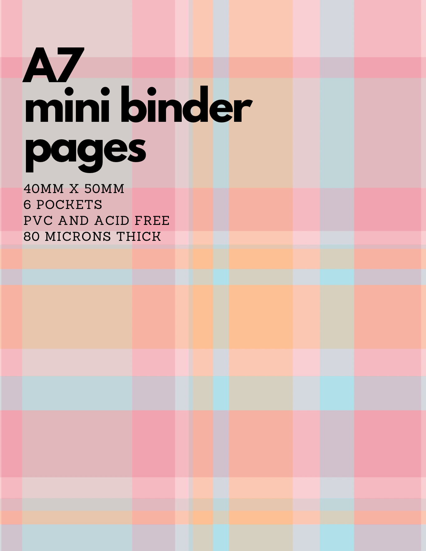 A7 Mini Binder Pages NachimBear