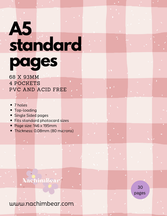 Standard Photocard Binder Pages