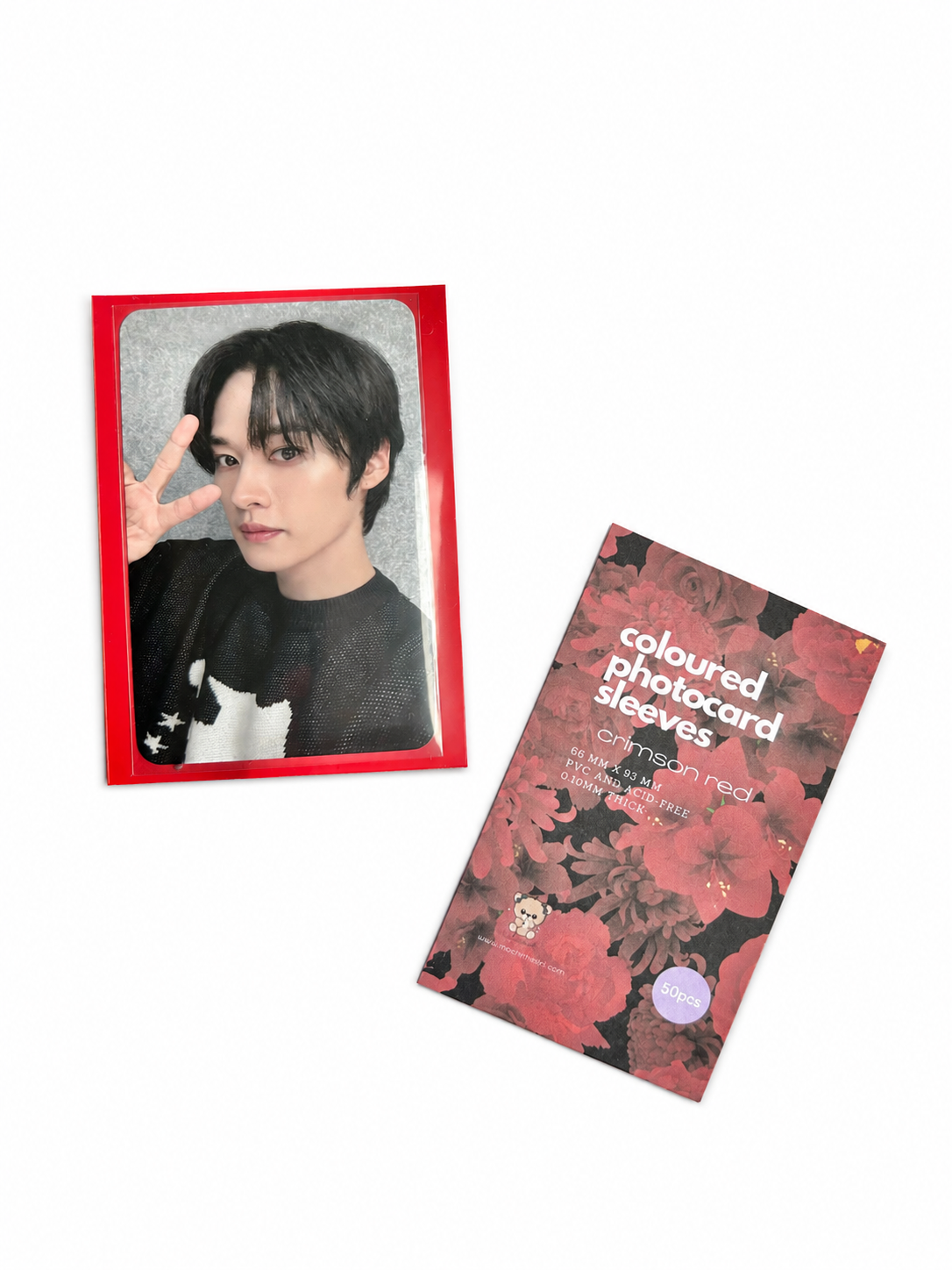 Crimson Red Photocard Sleeves
