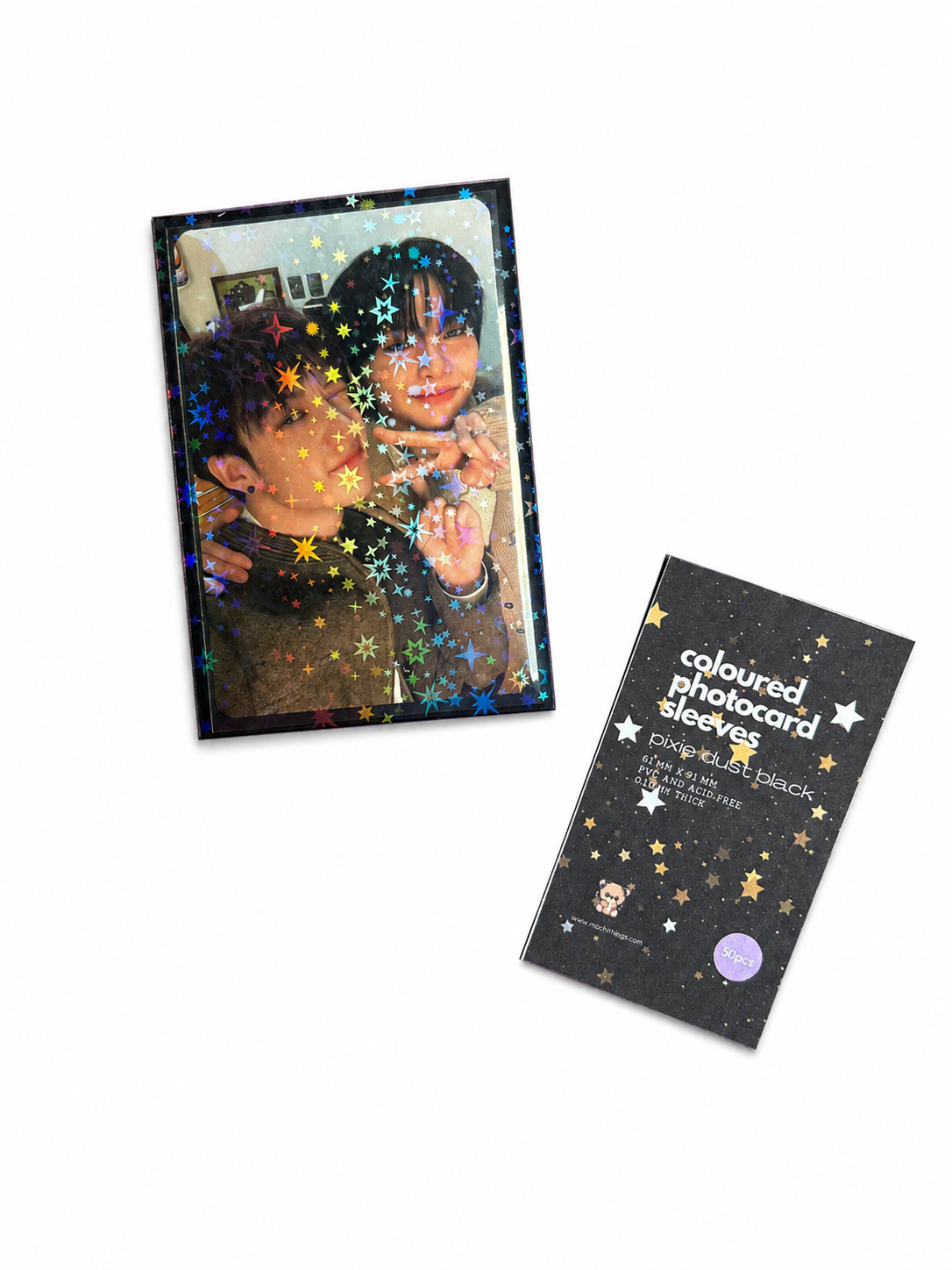 Holographic Photocard Sleeves - Pixie Dust Black