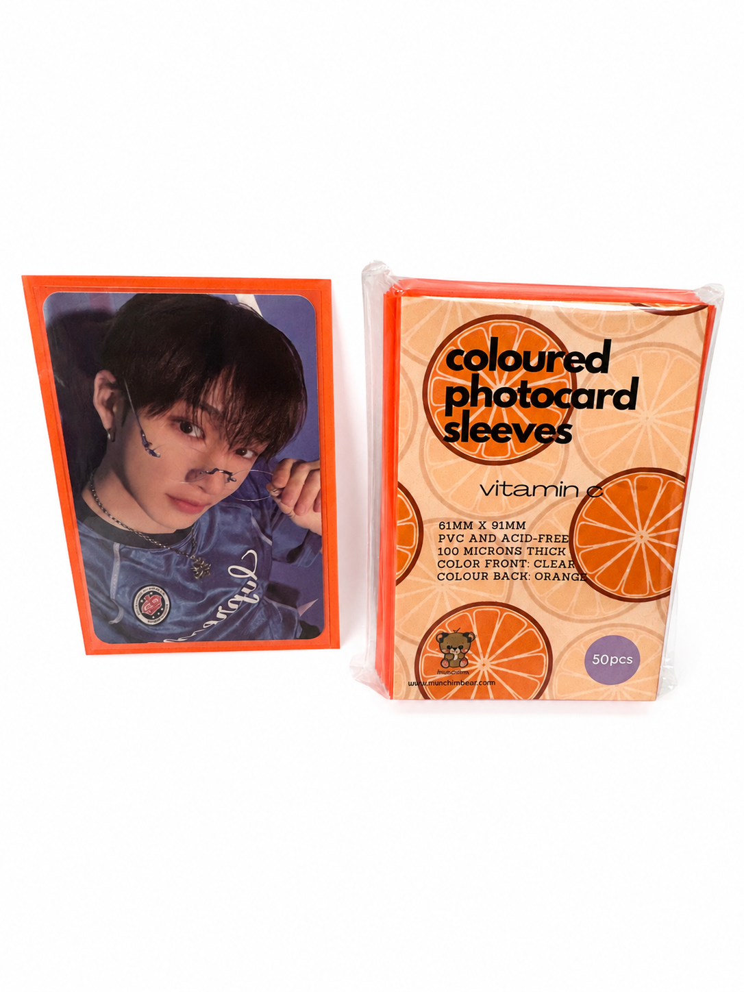 Vitamin C Premium Photocard Sleeves – 61 × 91 mm (50 Pack)
